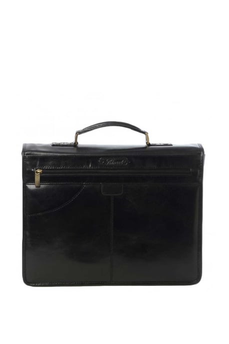 'Gareth' Triple Gusset Heavy Duty Real Leather Briefcase - Image 3