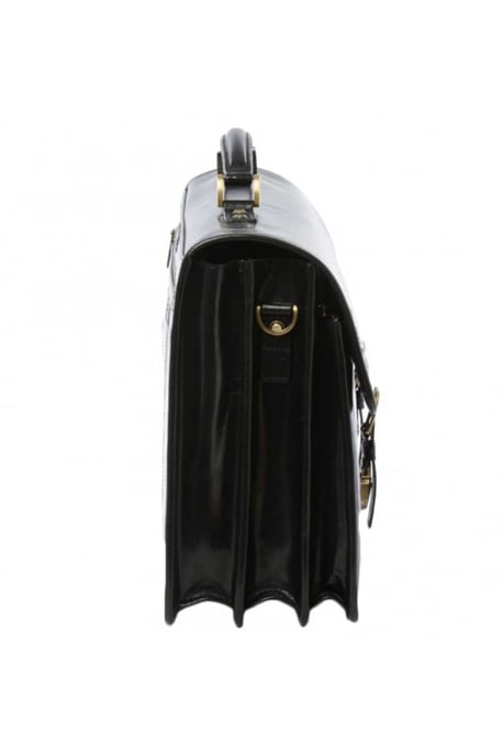'Gareth' Triple Gusset Heavy Duty Real Leather Briefcase - Image 4