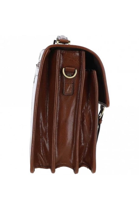 'Gareth' Triple Gusset Heavy Duty Real Leather Briefcase - Image 4