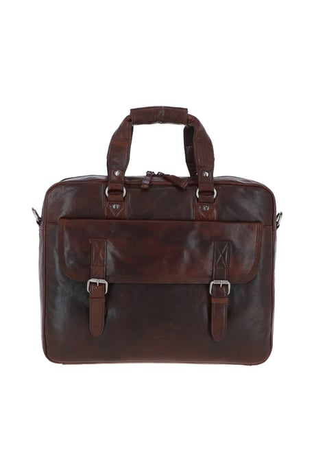'Stefano' Real Leather Vintage Laptop Work Bag - Image 1