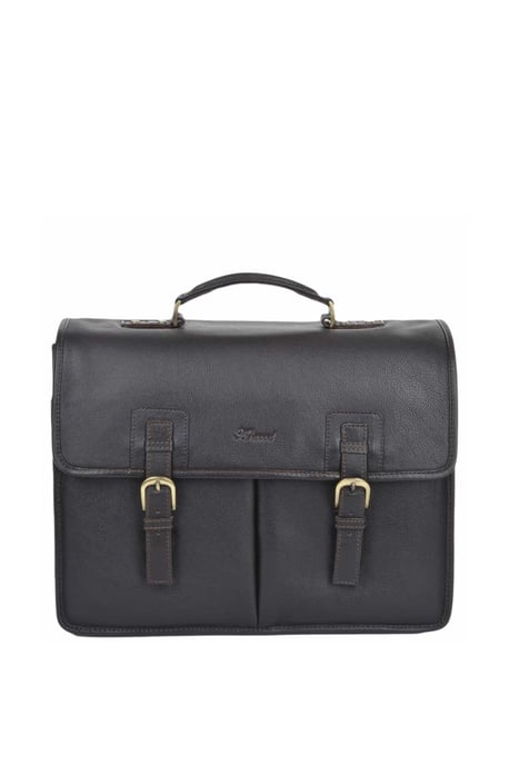 'Gareth' Triple Gusset Heavy Duty Real Leather Briefcase - Image 1
