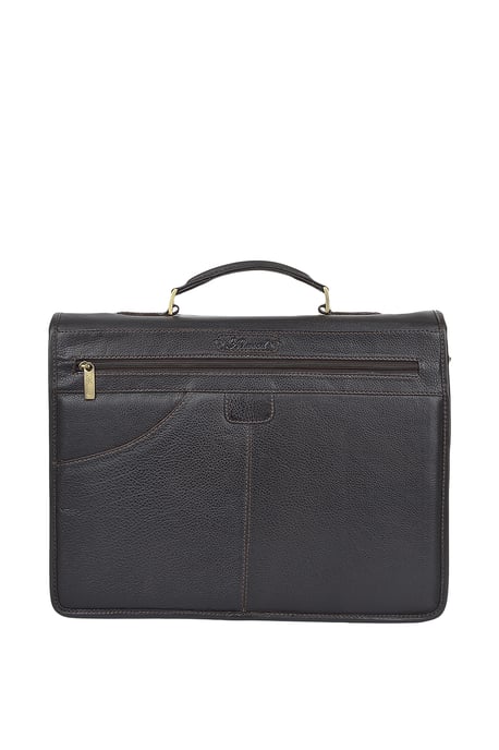 'Gareth' Triple Gusset Heavy Duty Real Leather Briefcase - Image 3