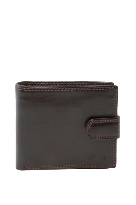 Classic Leather Billfold Wallet with 3 Card Slots & ID Tab - Image 1