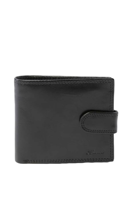 Classic Leather Billfold Wallet with 3 Card Slots & ID Tab - Image 1