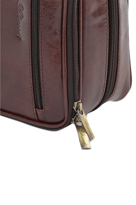 'Viaggio' Real Leather Toiletry Washbag - Image 2