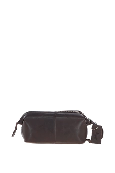 Vintage Leather Washbag - Image 1