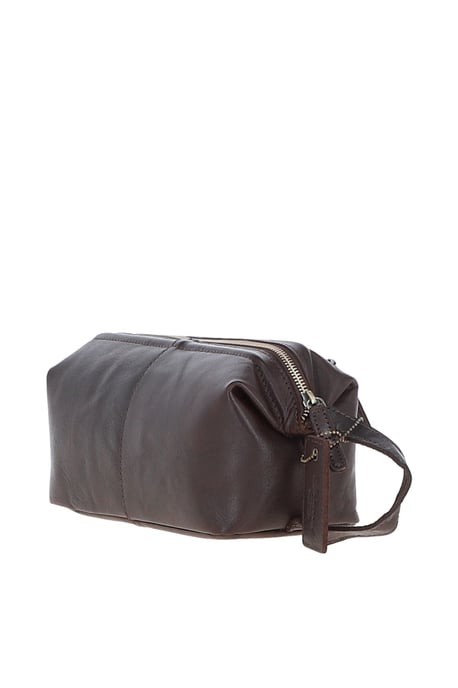 Vintage Leather Washbag - Image 2