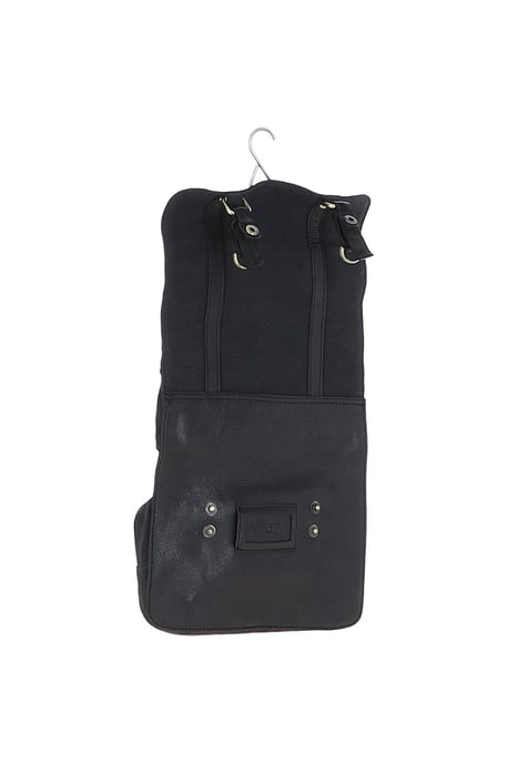 Real Leather & Canvas Hanging Toiletry Bag - Image 6