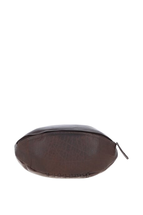 Leather Rugby Ball Washbag - Image 1