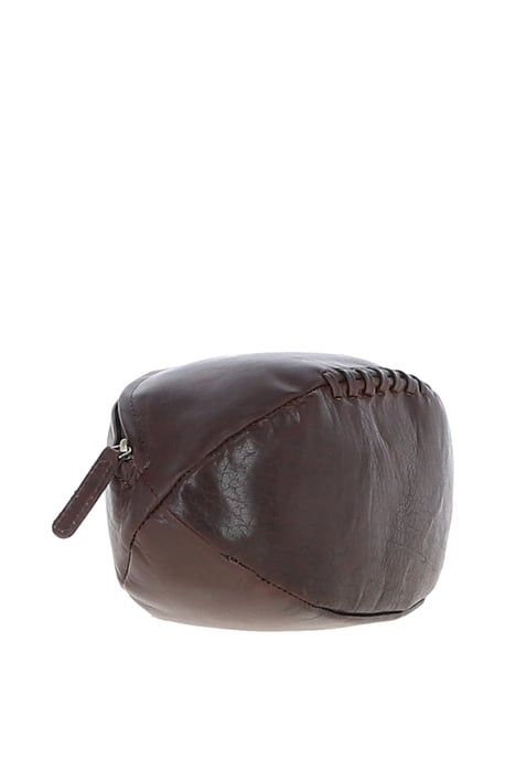 Leather Rugby Ball Washbag - Image 4