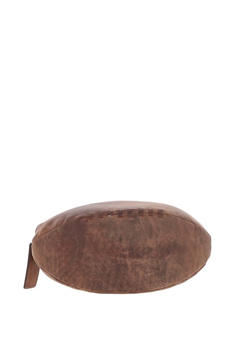 Leather Rugby Ball Washbag - Image 3