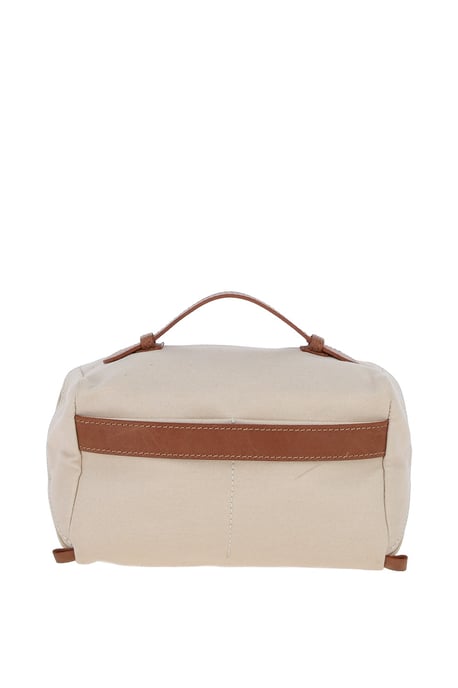 Real Leather X Canvas Washbag - Image 4
