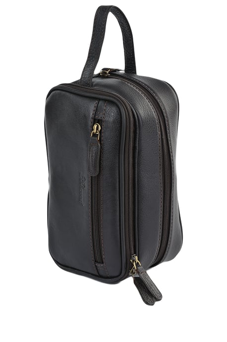 'Viaggio' Real Leather Toiletry Washbag - Image 1
