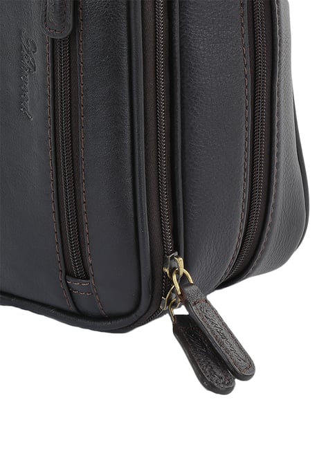 'Viaggio' Real Leather Toiletry Washbag - Image 2