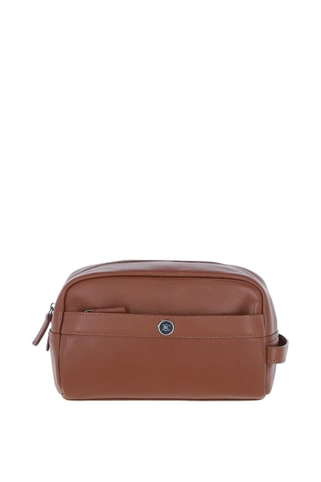 'Aqualuxe' Real Leather Wash Bag - Image 1