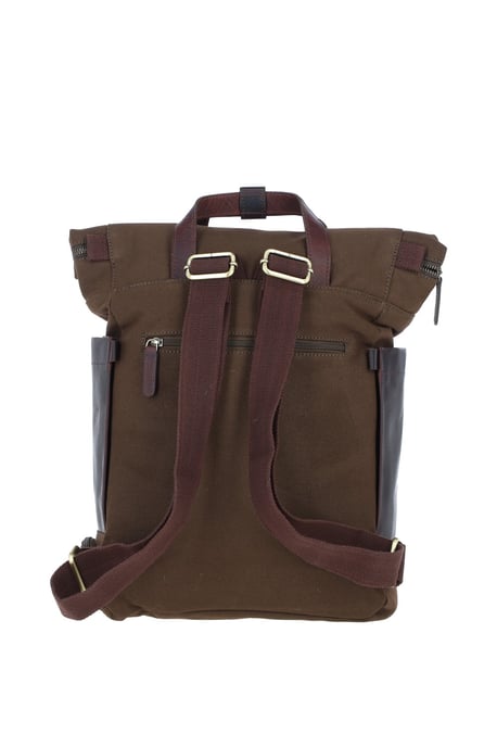 Real Leather X Canvas Backpack - Image 3