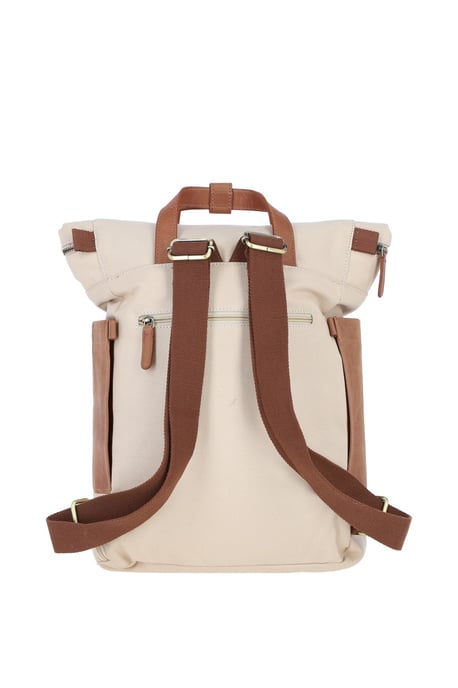 Real Leather X Canvas Backpack - Image 3