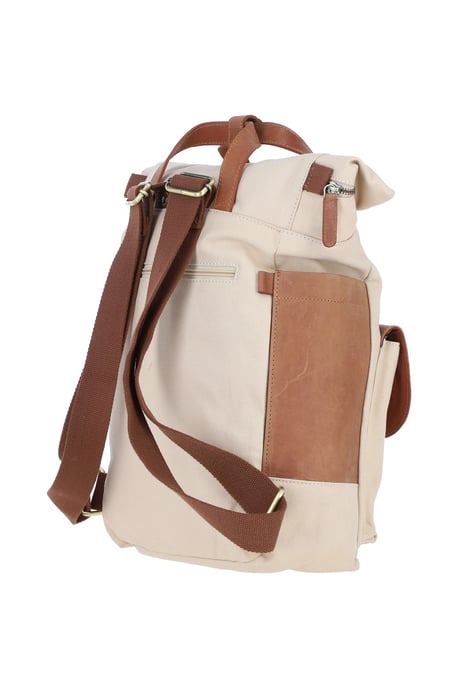 Real Leather X Canvas Backpack - Image 4