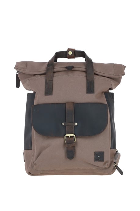 Real Leather X Canvas Backpack - Image 1