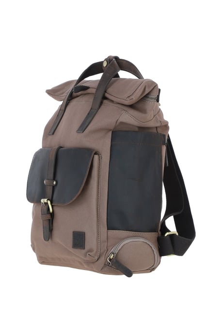 Real Leather X Canvas Backpack - Image 2