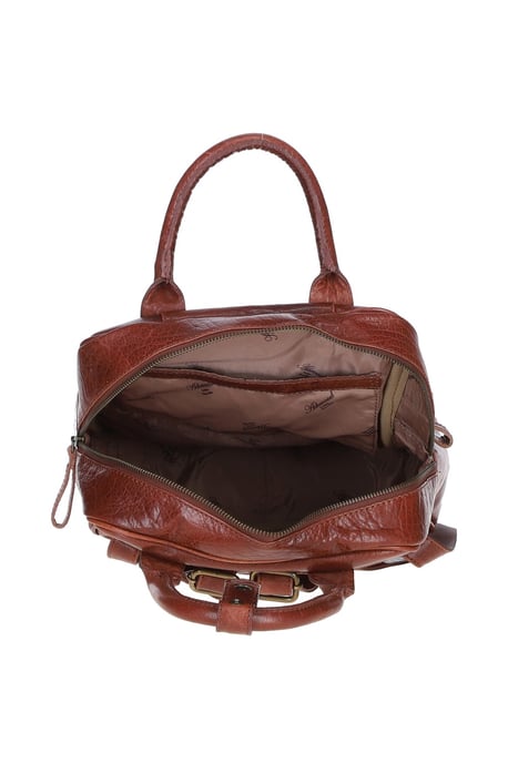 Compact Leather Backpack with Front Zip Pockets - Image 4