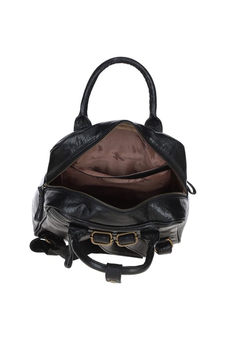 Compact Leather Backpack with Front Zip Pockets - Image 4