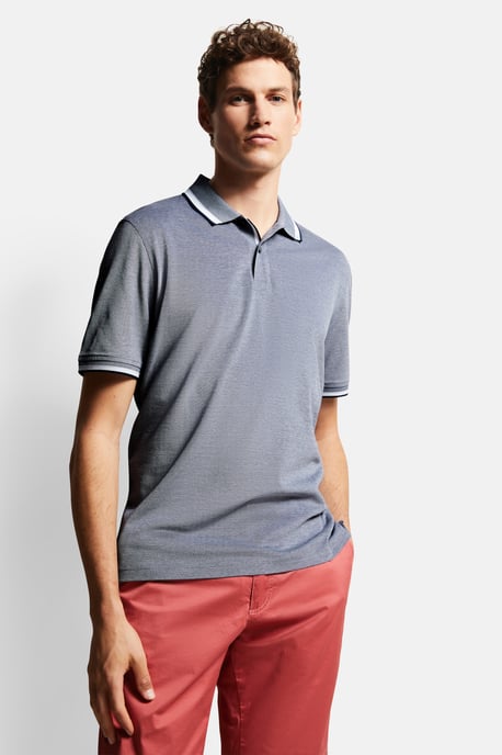 Bugatti Herren Poloshirt met contrasterende strepen - Image 4