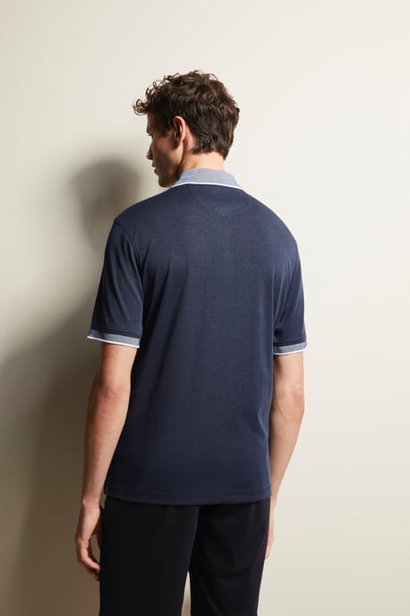 Bugatti Herren Poloshirt met contrasterende strepen - Image 2