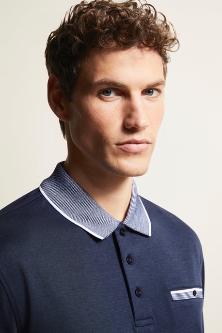 Bugatti Herren Poloshirt met contrasterende strepen - Image 4