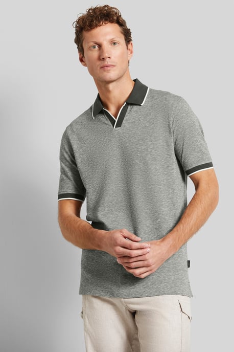 Bugatti Herren Poloshirt met contrasterende strepen - Image 1