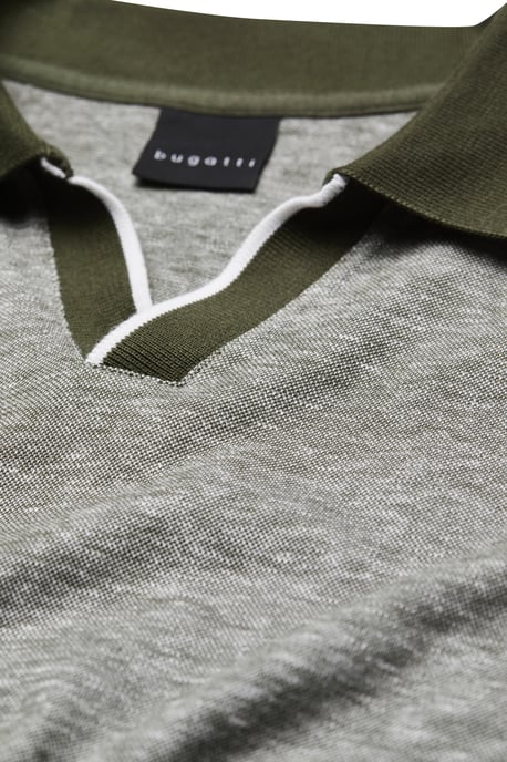 Bugatti Herren Poloshirt met contrasterende strepen - Image 5
