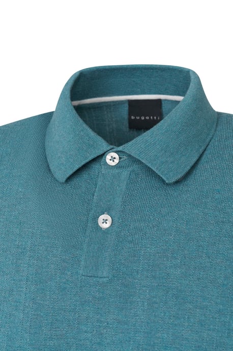 Bugatti Herren Gebreide polo korte mouw in fijn breisel - Image 5