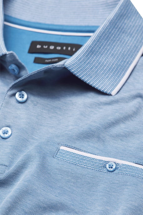 Bugatti Herren Poloshirt met contrasterende strepen - Image 5