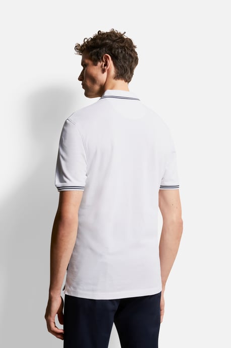 Bugatti Herren Poloshirt met contrasterende strepen - Image 2