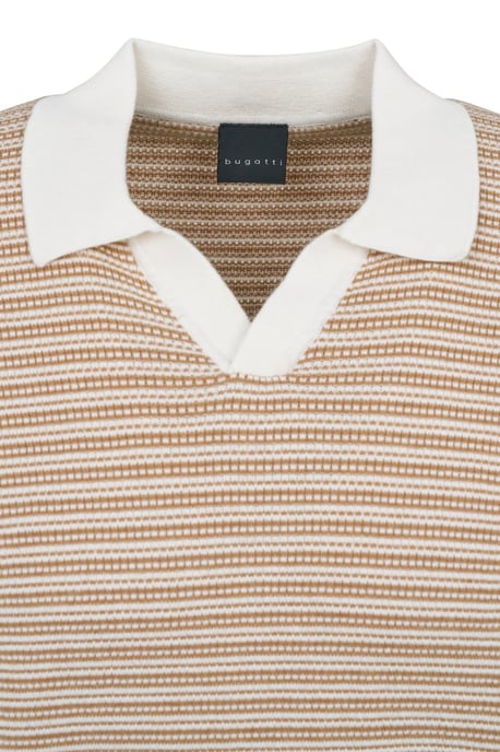 Bugatti Herren Gebreide katoenen polo met korte mouwen - Image 5