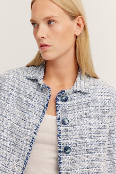 Bugatti Damen BouclÈ jas met knoopsluiting - Image 5