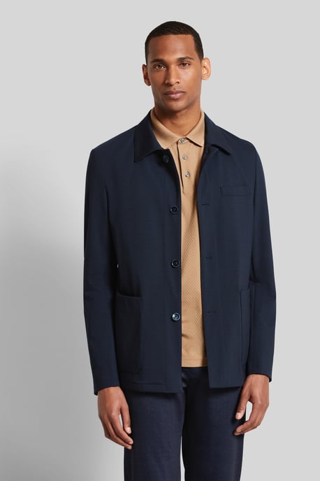 Bugatti Herren Jas met overhemdkraag van elegante jersey - Image 1