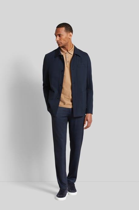 Bugatti Herren Jas met overhemdkraag van elegante jersey - Image 4