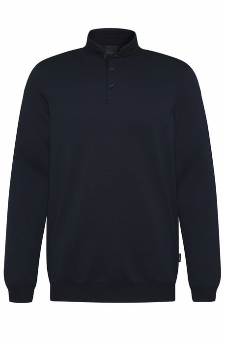 Bugatti Herren Polo met lange mouwen en opstaande kraag - Image 3