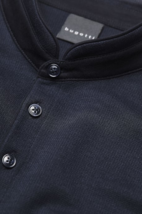 Bugatti Herren Polo met lange mouwen en opstaande kraag - Image 4