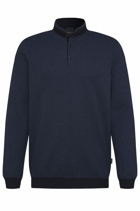 Bugatti Herren Polo met lange mouwen en opstaande kraag - Image 3