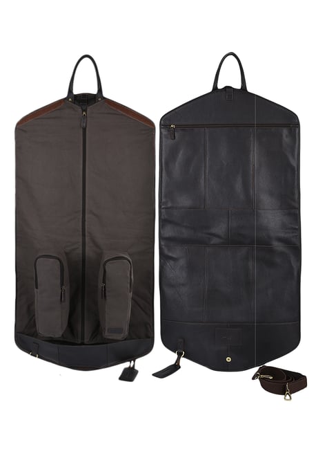'Matteo' Real Leather Suit Carrier Harper - Image 3