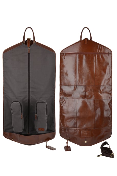 'Matteo' Real Leather Suit Carrier Harper - Image 3
