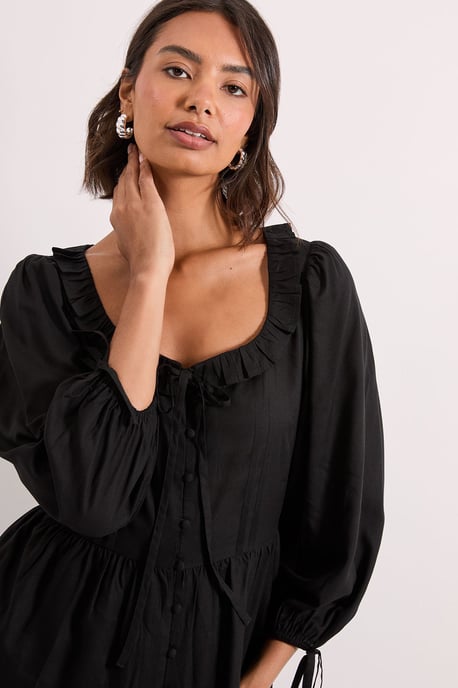 Frill Neckline Button Down Top - Image 4