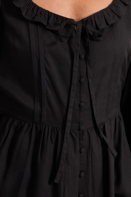 Frill Neckline Button Down Top - Image 5