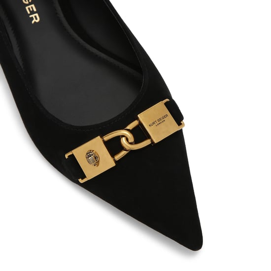 Kurt Geiger London Suede Kingsley Pointed Flat Ballet Flats - Image 4