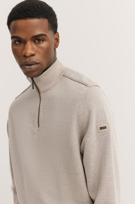 Bugatti Herren Sweatshirt Troyer met opstaande kraag & ritssluiting - Image 4