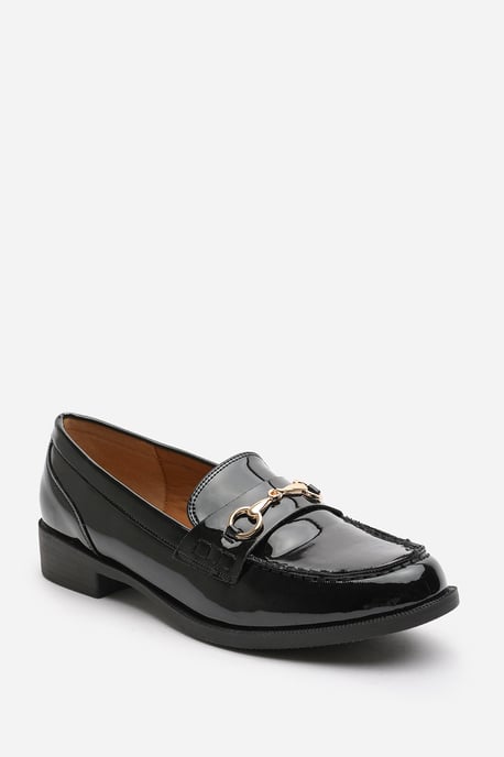 Wheres That From Womens 'Maison' Extra Wide Fit School Shoes Buckle Slip On Loafers - Image 3