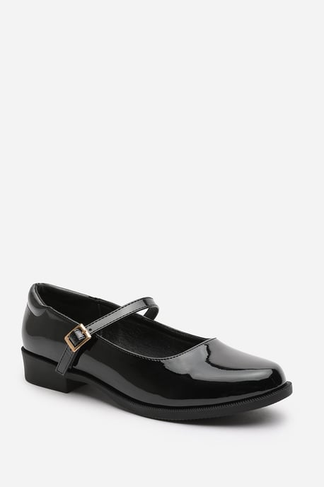 Wheres That From Womens 'Naomi' Wide Fit School Shoes Mary Jane Front Strap Loafers - Image 3