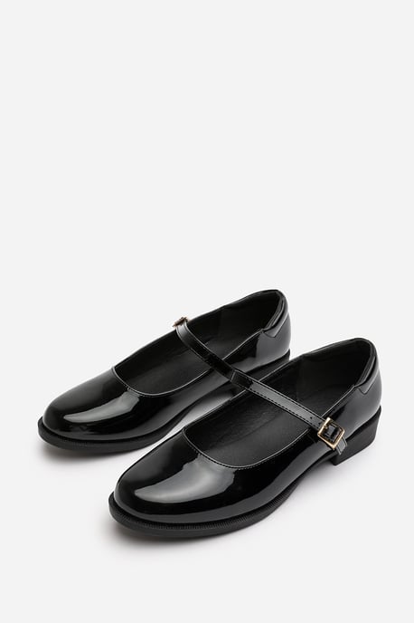 Wheres That From Womens 'Naomi' Wide Fit School Shoes Mary Jane Front Strap Loafers - Image 4